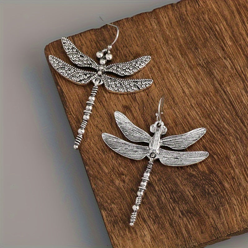 Dragonfly Earrings - Large - Silver