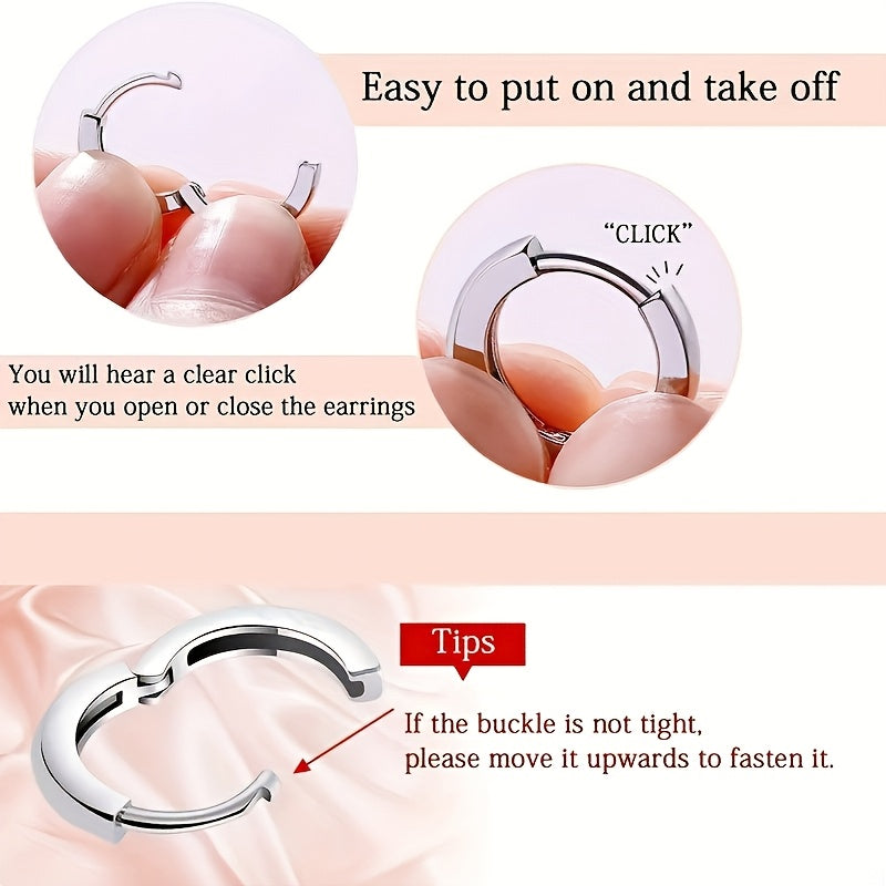 1 pair of elegant heart-shaped loop earrings with blue synthetic sapphire - Nickel-free copper, perfect for casual wear and parties, women's Valentine's Day gifts, party accessories | Elegant Earrings | Copper Earrings