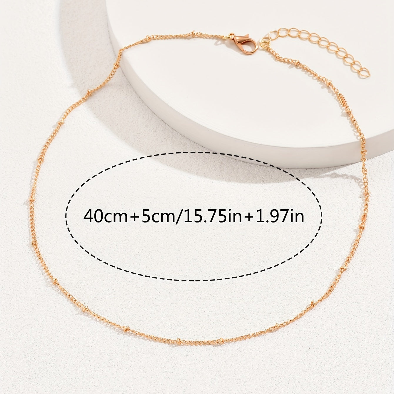 Minimalist Bead Chain Ladies Necklace Holiday Party Gifts
