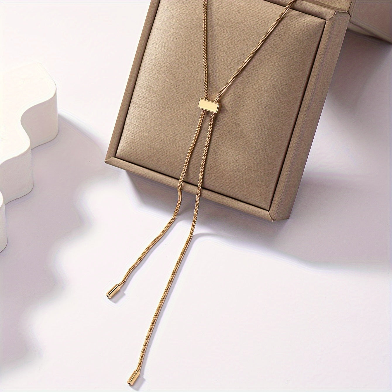 Retro simple Y-shaped chain necklace adjustable length