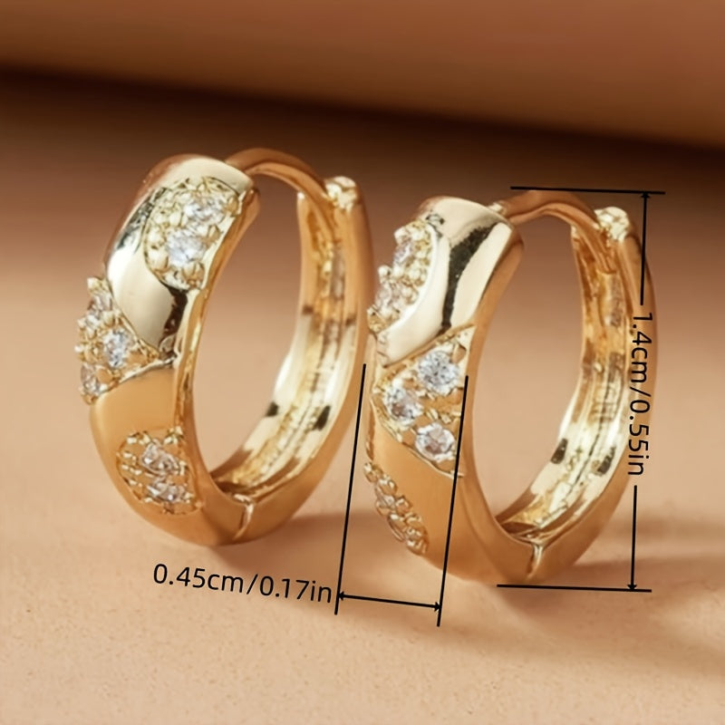 A pair of elegant vintage style earrings, suitable for women, with synthetic cubic Zirconia, copper material, nickel plating is harmless, April birthstone, suitable for daily and party occasions