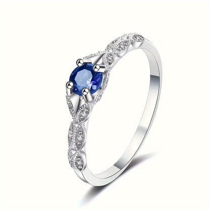 Elegant and minimalist 4-claw cubic zirconia engagement ring - perfect for weddings, anniversaries and casual decor