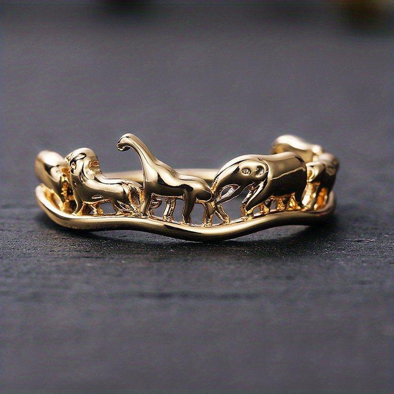 14k Plated Ring Animal Elements Cute And Simple Gift For Teens And Friends Daily Decor