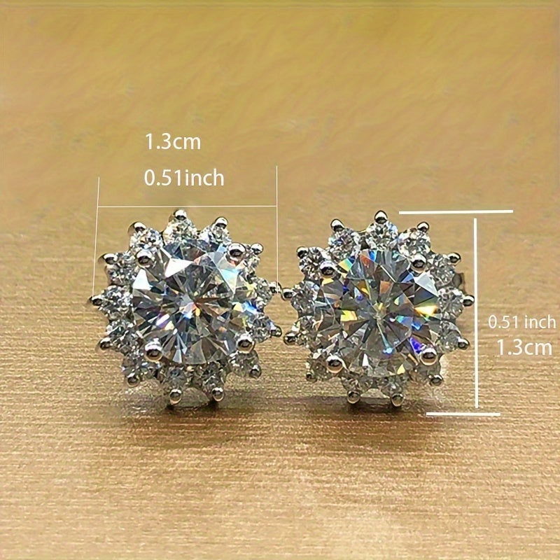 [Copper Earrings] Elegant and simple earrings, copper plated nickel-free, synthetic Zirconia, April birthday stone, suitable for daily wear and parties, Valentine's Day gifts, novel earrings