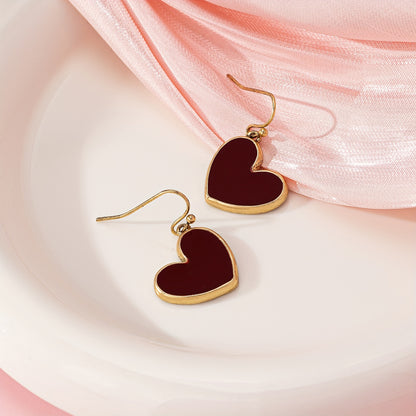 Valentine's Day Vintage Bohemian Style Natural Turquoise Love Earrings