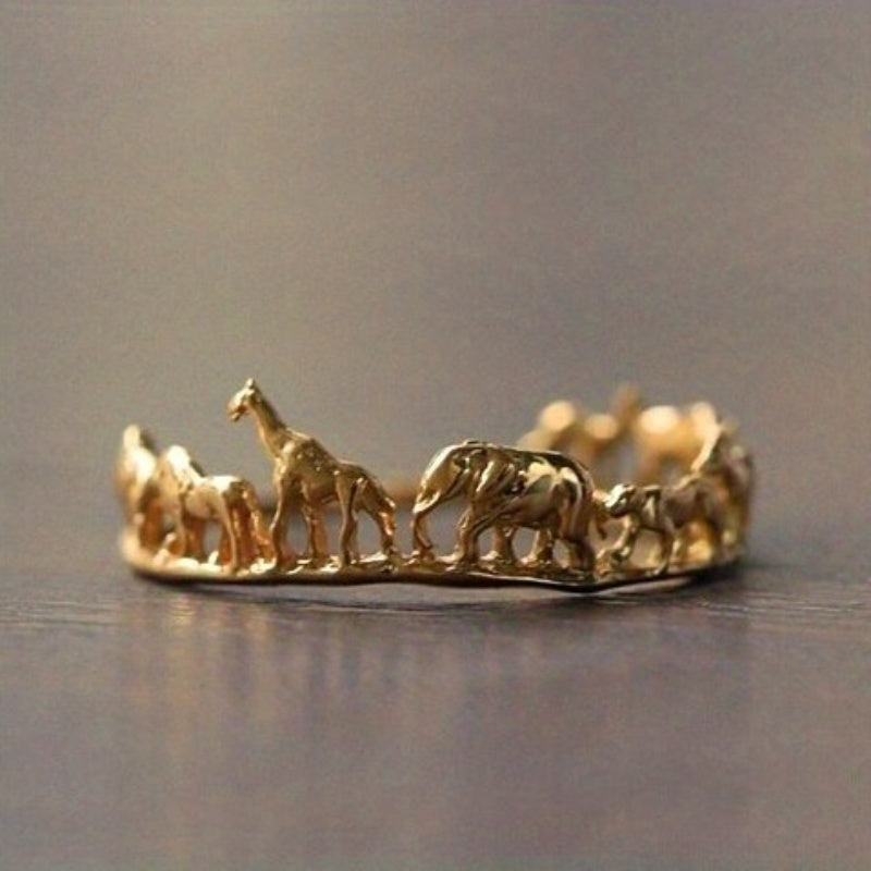 14k Plated Ring Animal Elements Cute And Simple Gift For Teens And Friends Daily Decor