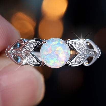 The Bohemian woman created a gem engagement ring for a summer wedding, perfect for proposing marriage.