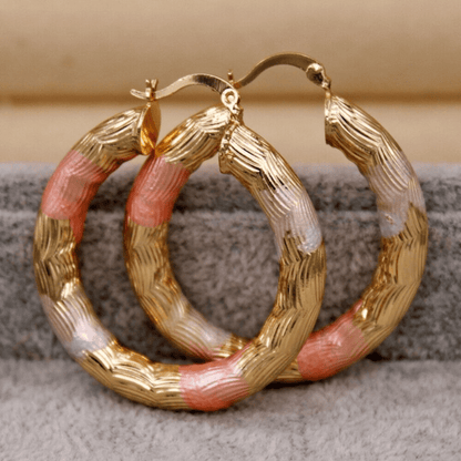 Leverback loop earrings, chunky O-shaped earrings, suitable for casual and formal wear