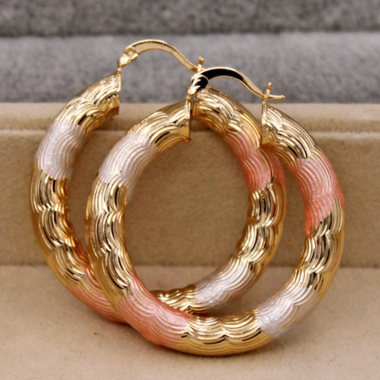 Leverback loop earrings, chunky O-shaped earrings, suitable for casual and formal wear