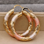 Leverback loop earrings, chunky O-shaped earrings, suitable for casual and formal wear