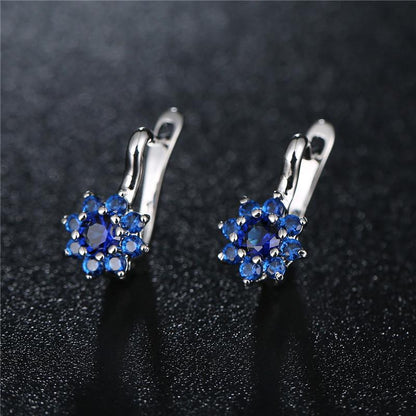 Exquisite Zirconia Hoop Huggie Earrings 18K Gold Plated Delicate Jewelry Party Daily Holiday Decor