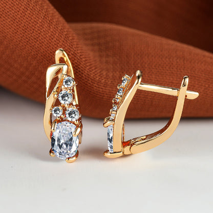 Gorgeous gold pendant earrings, red, yellow, blue, purple colorful gemstone set earrings, Women's engagement gift jewelry accessories