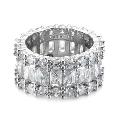Luxury Silver Cubic Zirconia Ring - Perfect for Weddings, Engagements and Everyday Glamour