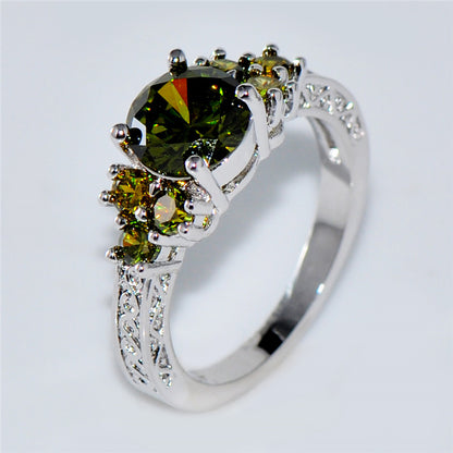 Elegant copper ring with synthetic zirconia, minimalist style, suitable for daily wear and special occasions, Valentine's Day gift for women, lovely jewelry