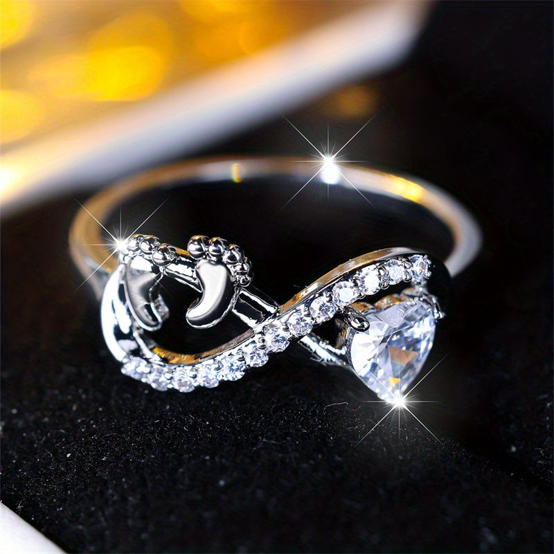 Fashion love cut white stone claw ring cute claw love hentai ring for mom mother's day jewelry gift pretend to play