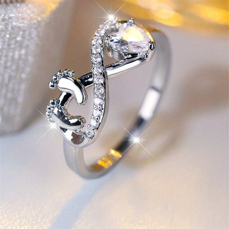 Fashion love cut white stone claw ring cute claw love hentai ring for mom mother's day jewelry gift pretend to play