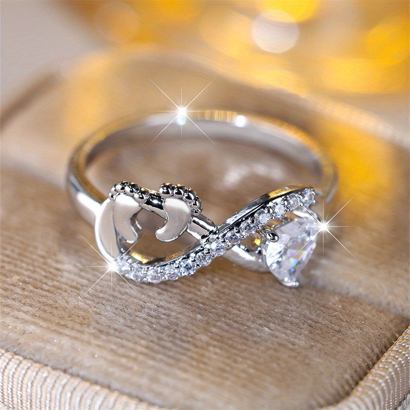 Fashion love cut white stone claw ring cute claw love hentai ring for mom mother's day jewelry gift pretend to play