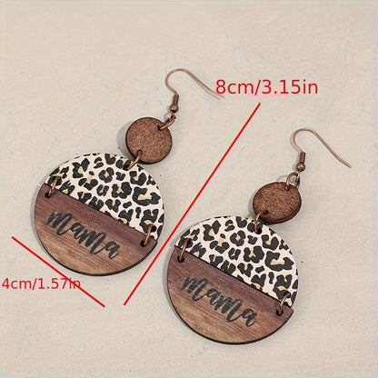 Ancient Leopard Printed Ears, Ancient Sexy Grid Wood Products, Still Female Ears