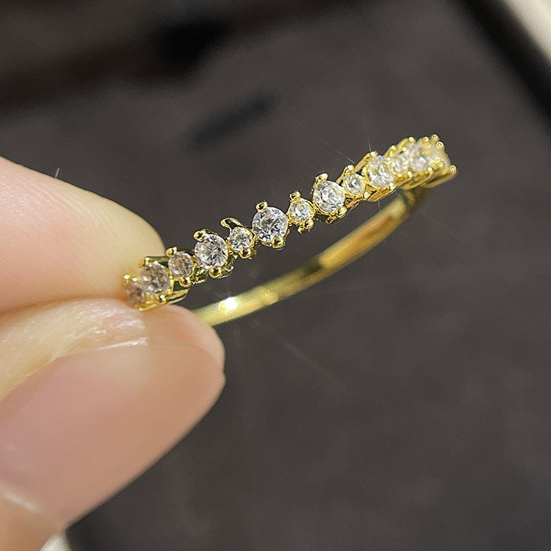 4-Piece Vintage Bohemian 14K Gold Copper Plated Ring Set, Synthetic Square Technetium, Ladies Stackable Bridal Jewelry for Everyday Wear and Christmas Gifts