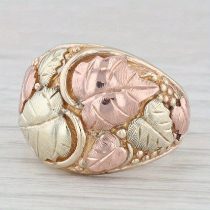 An antique bohemian 14K gold-plated copper ring with a unique design, handmade in three colors, suitable for daily wear and gift giving, unset, suitable for all seasons - Christmas Holiday Jewelry