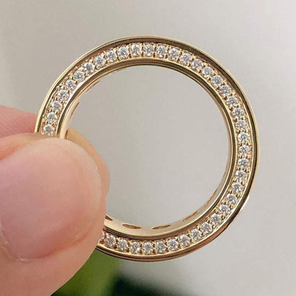 Ladies Eternal Ring, Stylish Single Row Square Cut Shiny Cubic Zirconia Broadband, Everyday Casual Wear, Anniversary Gift, Fine Jewelry, Basic Styles, Minimalist Design, Copper Base, Synthetic Zirconia Inlay, Holiday Theme, April Birthstone