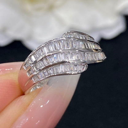 Ladies' elegant copper wedding anniversary ring - minimalist style, synthetic cubic Zirconia, April birthday stone, suitable for everyday and party occasions, ideal for Valentine's Day gifts