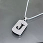 1 piece initial pendant necklace, 201 stainless steel, hollow design, non-fading, stylish punk street hip-hop accessories, unisex sweater chain