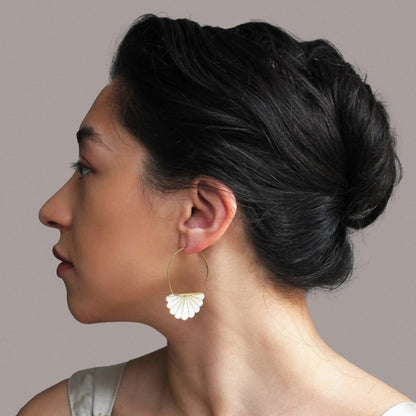 Vintage Bohemian Faux Pearl Pendant Earrings, Art Deco Bridal Wedding Earrings, Modern Bridesmaid Gifts