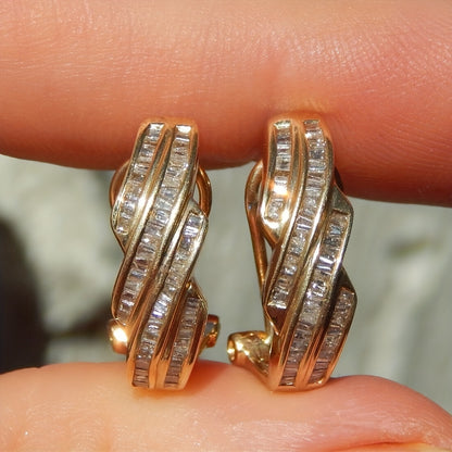 1 pair of Women's fashion ring earrings, exquisite inlaid synthetic Zirconia ring earrings, Women's daily casual party earrings, vintage jewelry