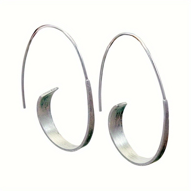 Fashion Personality Round Spiral Geometric Earrings Ladies Vintage Style Alloy Jewelry Personality Earrings