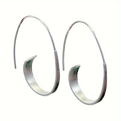 Fashion Personality Round Spiral Geometric Earrings Ladies Vintage Style Alloy Jewelry Personality Earrings