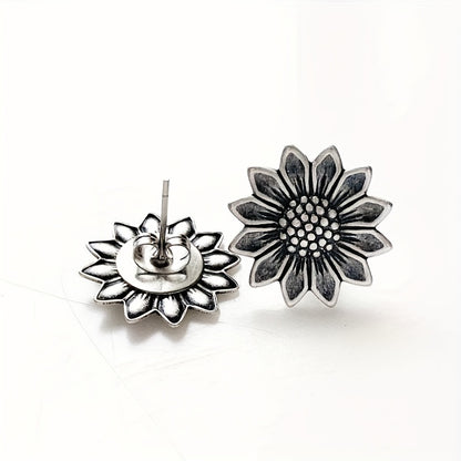 Retro small daisy stud earrings personalized sunflower earrings gift