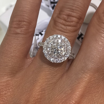 Elegant Ladies Engagement Ring - Classic Sparkle Cubic Zirconia for Wedding and Anniversary Gifts