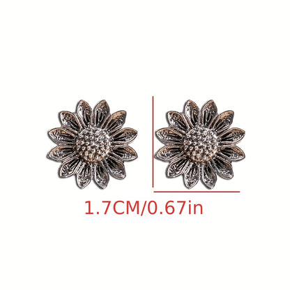Retro small daisy stud earrings personalized sunflower earrings gift