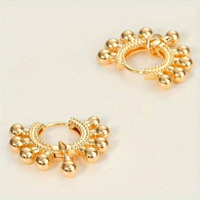 Unique Hoop Earrings Copper 18K Gold Plated Jewelry Vintage Elegant Style Suitable For Women Daily Party Earrings