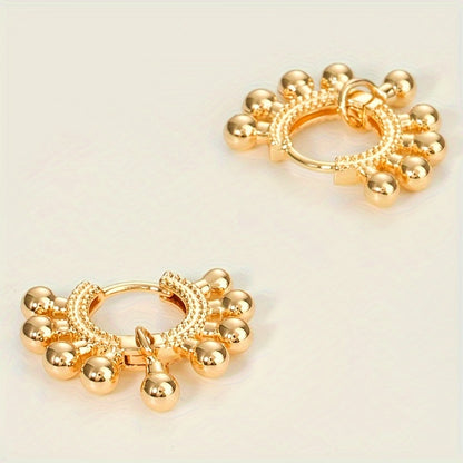 Unique Hoop Earrings Copper 18K Gold Plated Jewelry Vintage Elegant Style Suitable For Women Daily Party Earrings