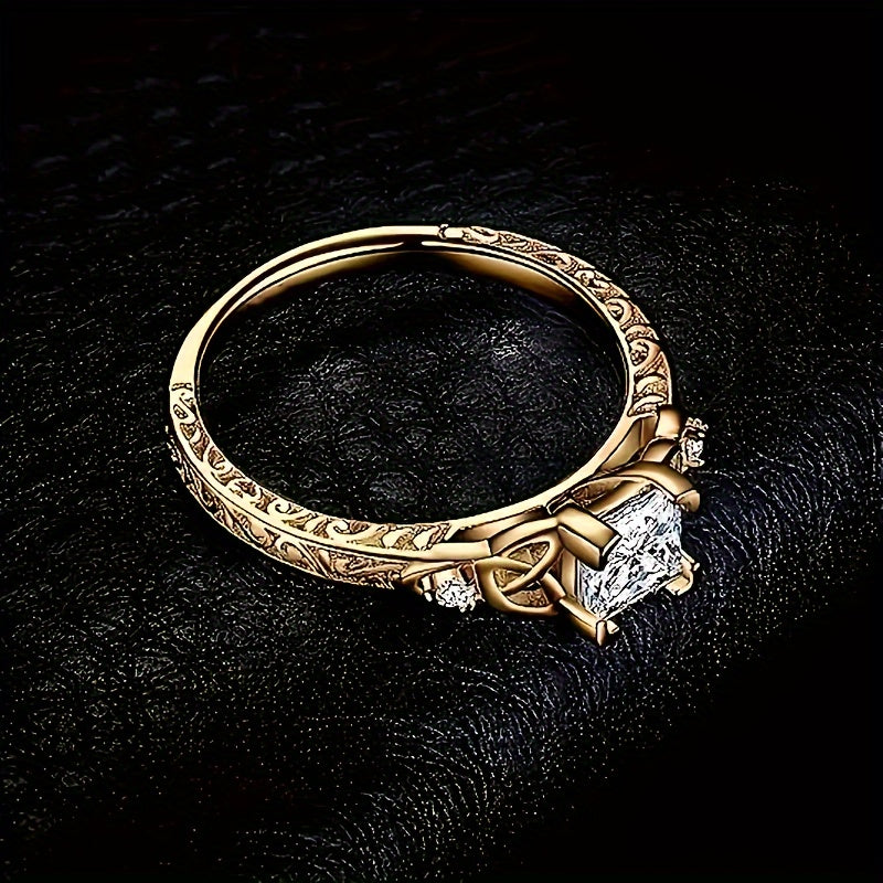 Elegant ladies engagement, proposal and wedding rings with stylish and luxurious 4-claw Zirconia jewellery