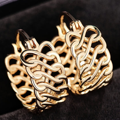Trendy Punk Infinity Eternal Chain Ring Earrings Women's Men's Party Daily Wear Fashion Hip Hop Earrings