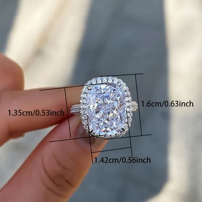 Elegant Oval Cut Cubic Zirconia Engagement Ring - Luxury Copper Promise Ring with Sparkling Gemstones, Perfect for Weddings and Everyday Fashion, Perfect for Valentine's Day Gifts, Everyday Wear Rings | Sparkling Accessories | Synthetic Zirconia