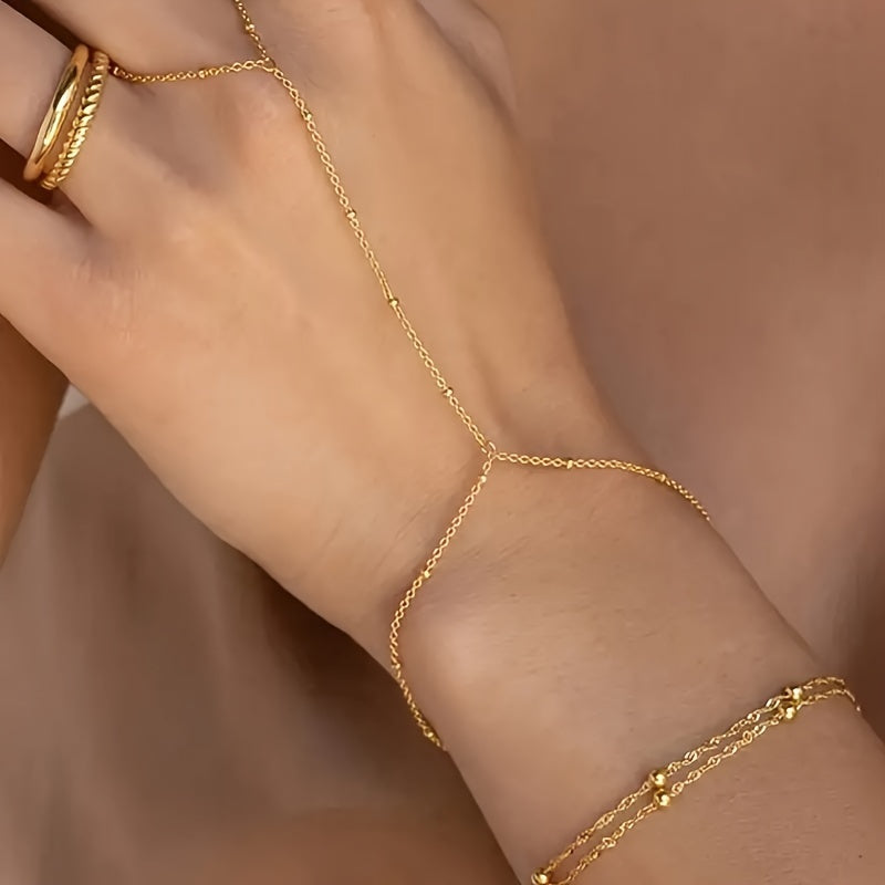 Ladies Elegant Stainless Steel Bead Bracelet - Perfect Gift for Weddings and Parties