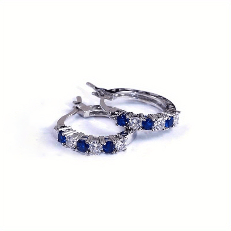 Silver Plated Color Stylish Zircon Earrings Women's, Stylish, Perfect for Any Special Occasion