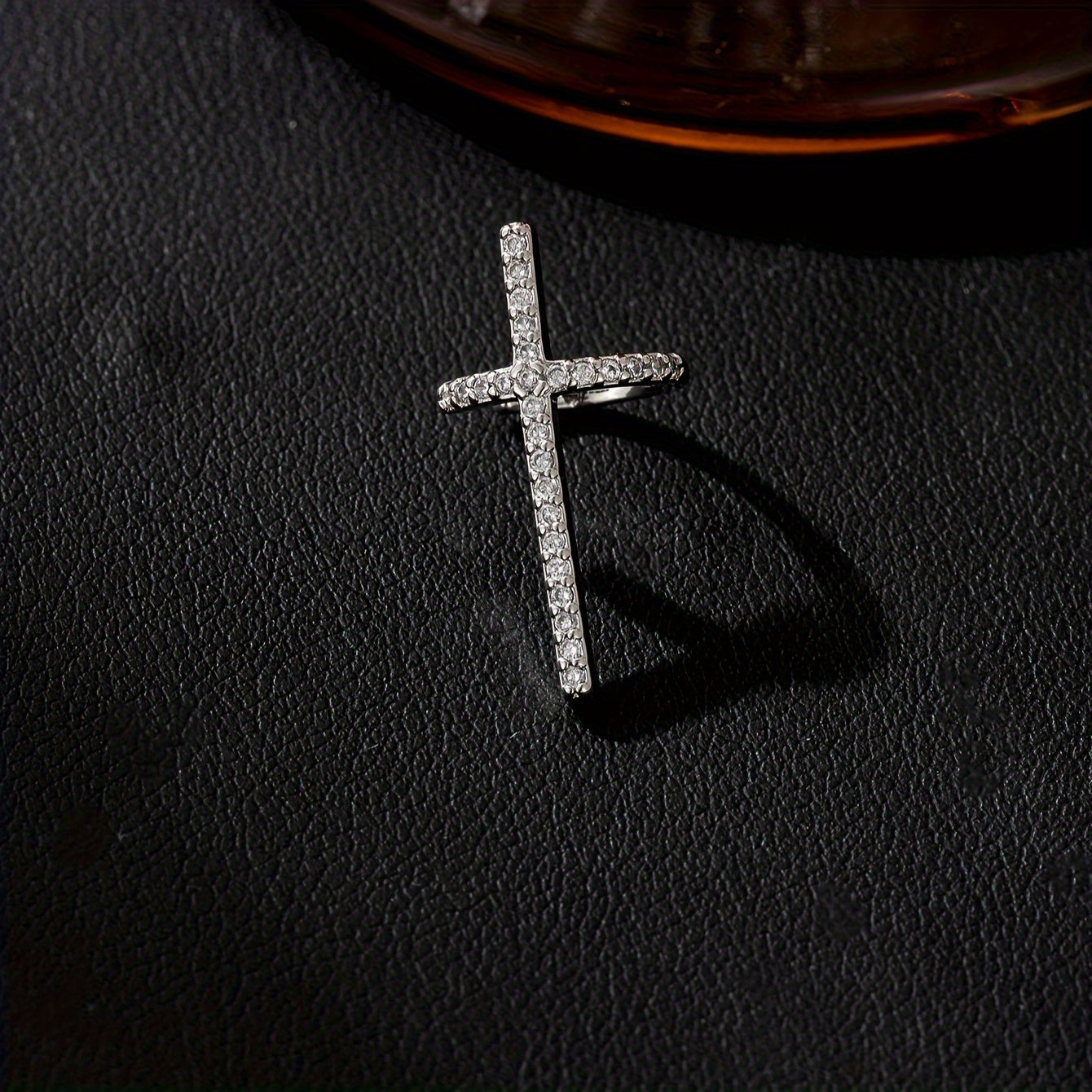 Elegant and Stylish Cubic Zirconia Cross Clip Earrings - Simple and Sophisticated Ladies Casual Accessories