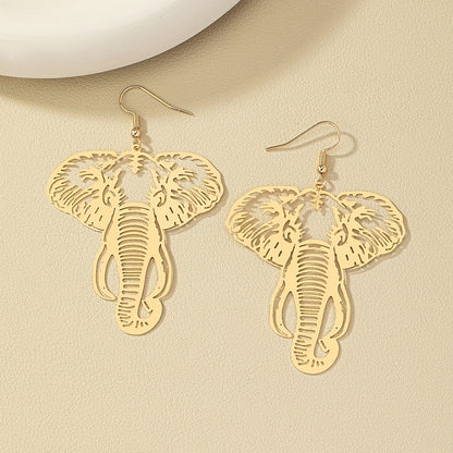 Simple and exaggerated elephant Women's earrings