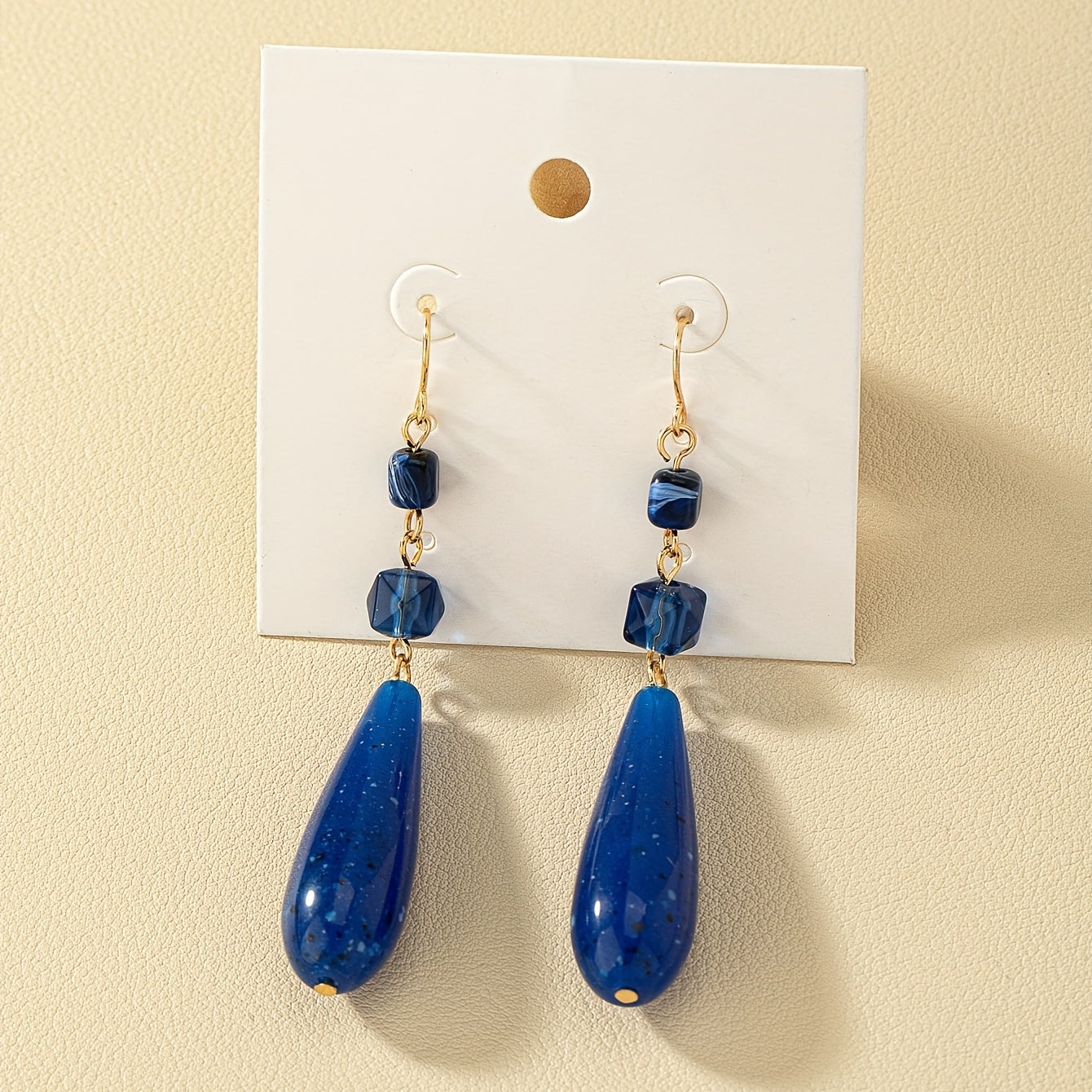 Vintage long water drop pendant earrings elegant acrylic hook earrings