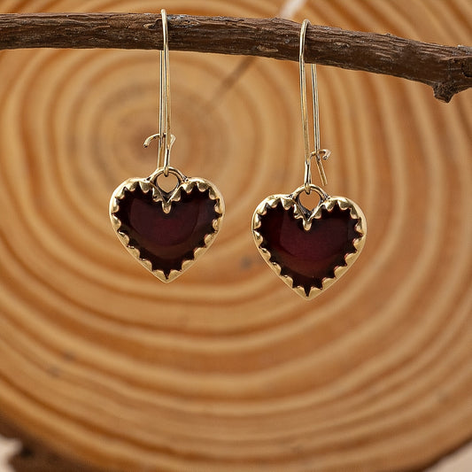 Valentine's Day Vintage Bohemian Red Drip Love Earrings