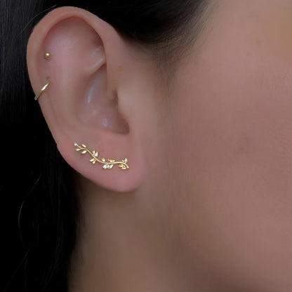 1 pair of exquisite irregular rhinestone leaf decorative ear clips for women's wedding party party gifts