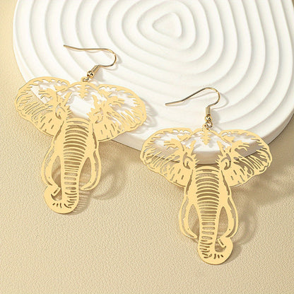 Simple and exaggerated elephant Women's earrings
