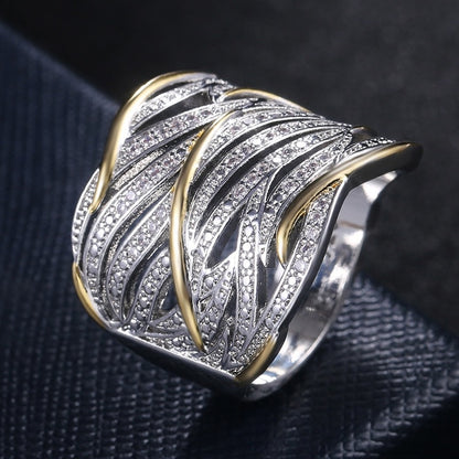 925 Silver Plated Zircon Promise Proposal Ring, Ladies Bride Engagement Wedding Ring Jewelry Gift