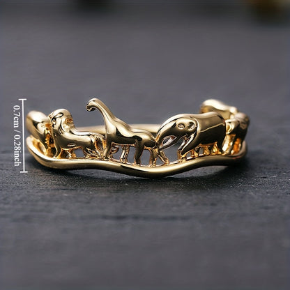 14k Plated Ring Animal Elements Cute And Simple Gift For Teens And Friends Daily Decor