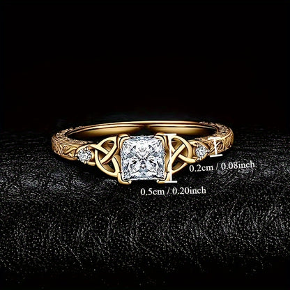 Elegant ladies engagement, proposal and wedding rings with stylish and luxurious 4-claw Zirconia jewellery